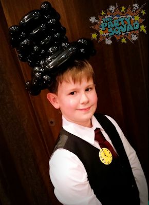 Looking Dapper in a Balloon Top Hat at Christening