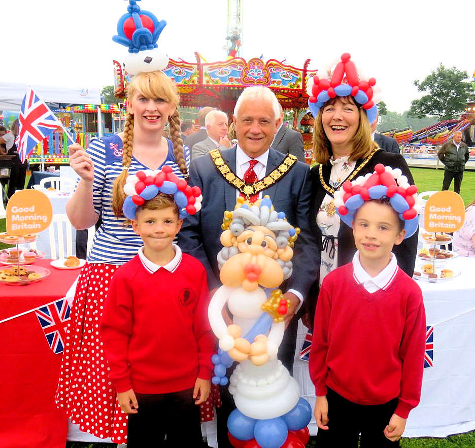 Queen's Summer Fete Good Morning Britain with the Mayor & Mayoress of Halton